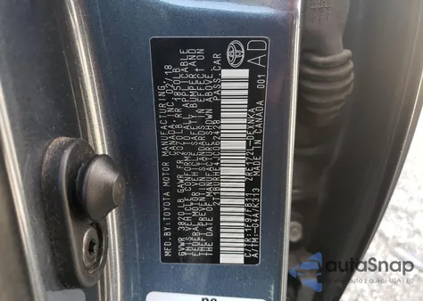 2018 Toyota Corolla L из США, поврежденный, VIN 2T1BURHE4JC062428